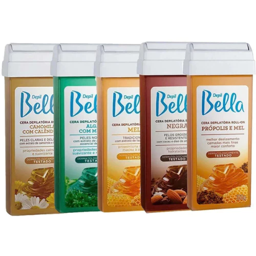 Cera Roll On Depil Bella 100g | Refil Depilação Profissional Diversas Fragrâncias