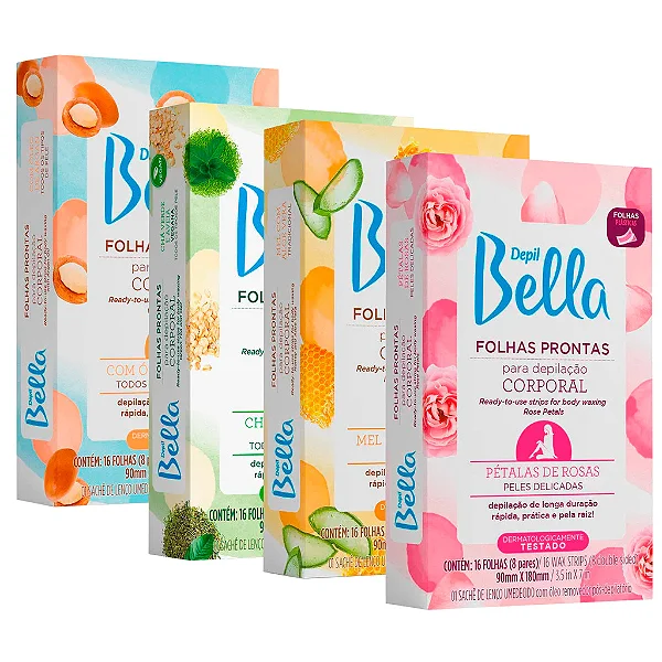 Folhas Prontas de Cera Depilatória Corporal Depil Bella