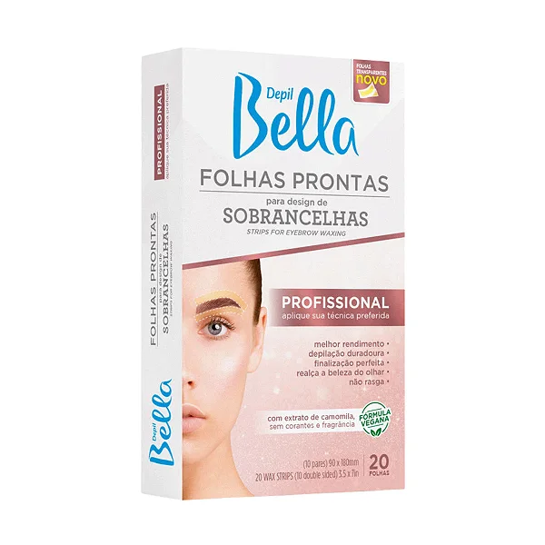 Folhas Depil Bella para Design de Sobrancelhas – 20 Unidades