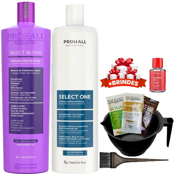 Prohall Select One Progressiva Sem formol Organica Blond Matizadora