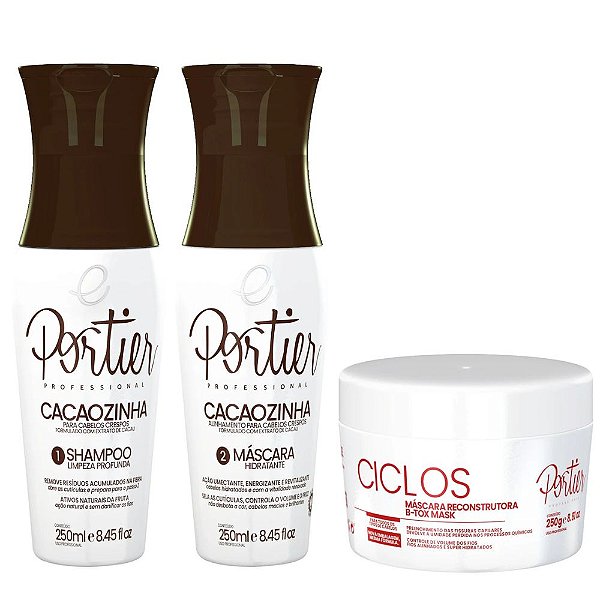 Portier Escova Progressiva Cacao Fine Btox Ciclos Mask 250g - Amor  Cosméticos - Produtos Profissionais Para Cabelo!