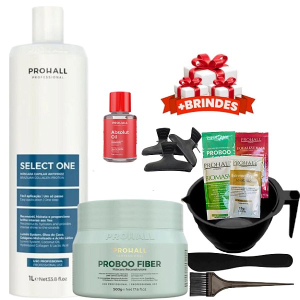 Prohall Select One Progressiva Sem Formol Mascara Proboo
