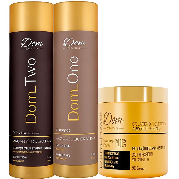 Kit Progressiva Dom Cosméticos Máscara Dom First