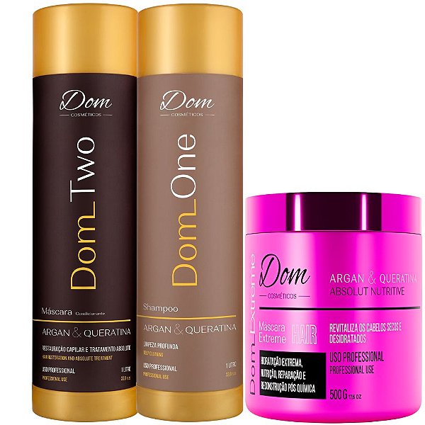 Kit Progressiva Dom One & Two Mascara Dom Extreme 500g