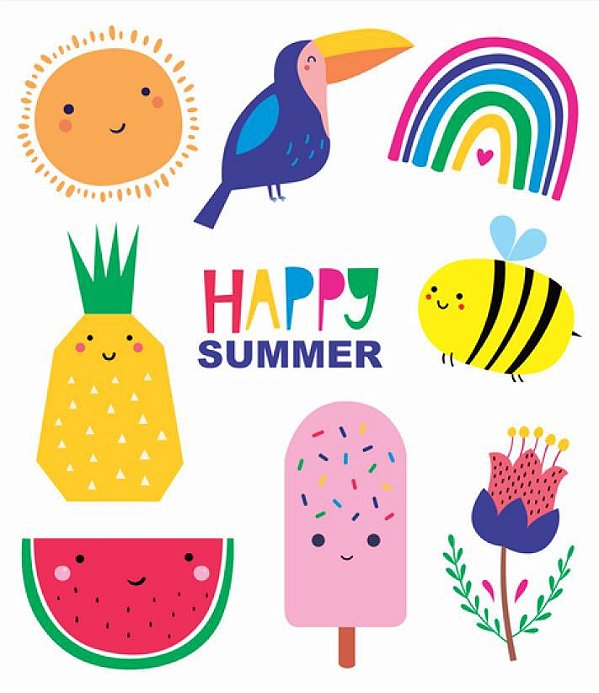 Tatuagem Temporária Happy Summer - Tatufun