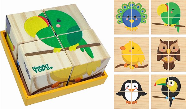 Cubos Aves - Quebra-Cabeça