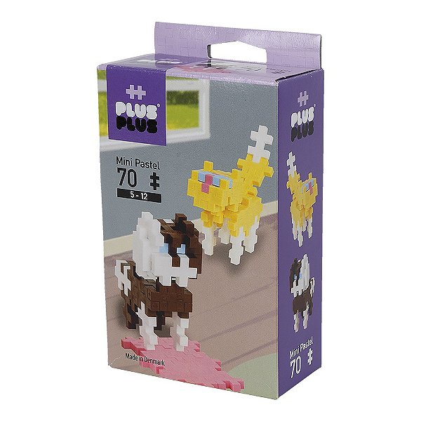 Blocos de Montar Plus-Plus Pastel Pets (Cat & Dog) - 70 pecas MINI