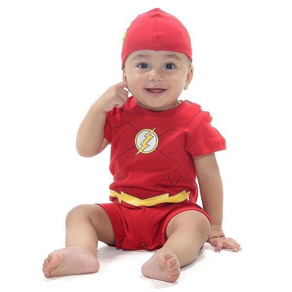Fantasia Body Macaquinho Flash Bebê