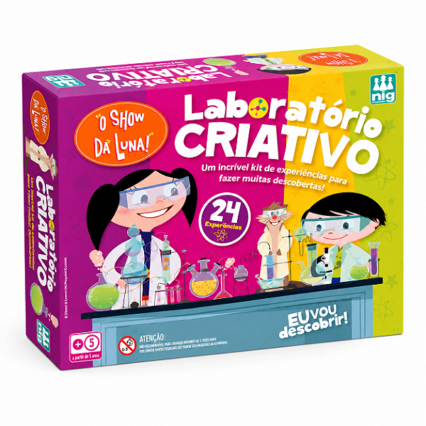 Laboratório Criativo com 24 Experiências O Show da Luna Nig Brinquedos