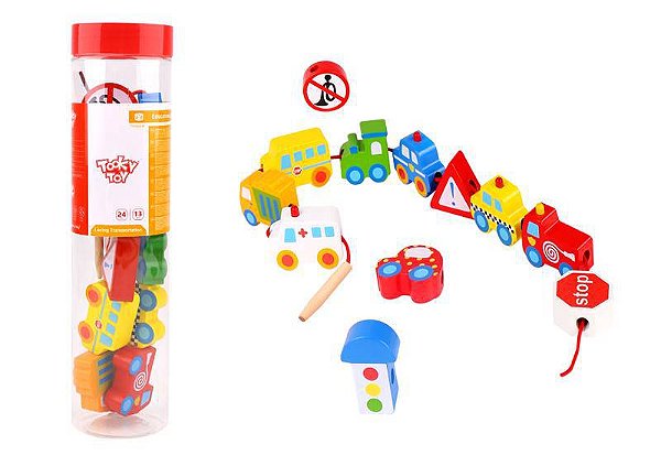 Blocos de Laço Transportes - Tooky Toy