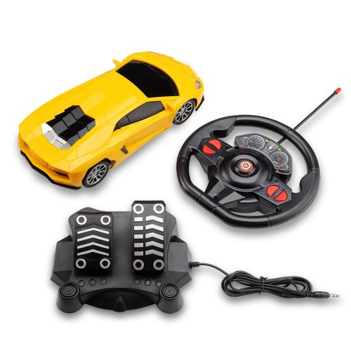 Carrinho com Controle Remoto - 1:16 Racing Control Nitro Amarelo