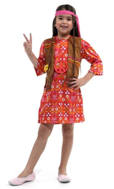 Fantasia Infantil Hippie Feminino - G