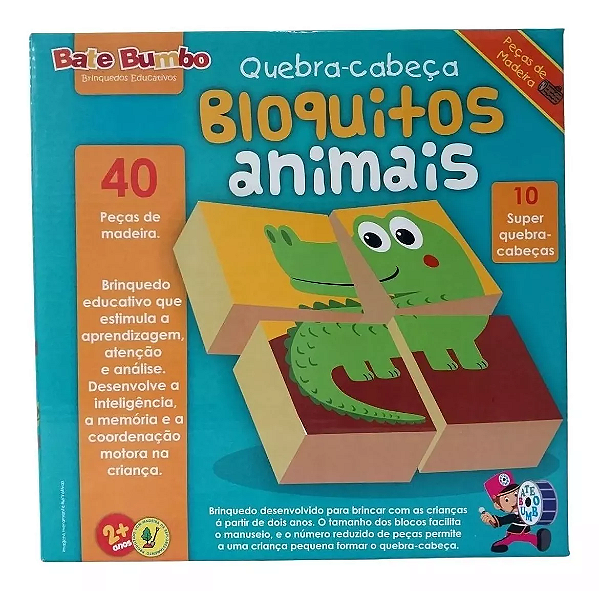 Quebra-Cabeça Bloquitos Animais
