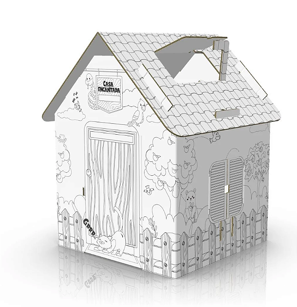 Casa Encantada Para Colorir - Eu Amo Papelão