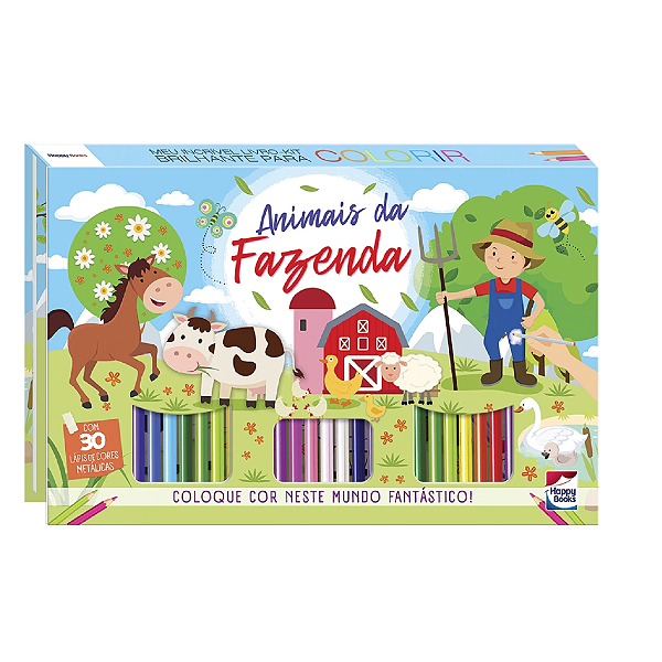 Meu Incrível Livro-Kit Brilhante para Colorir: Fazenda