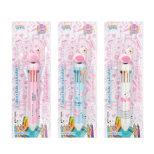 Caneta Multicolorida - Flamingo
