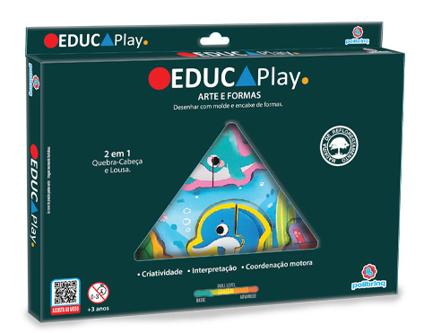 Brinquedo Educativo de Madeira Arte e Formas