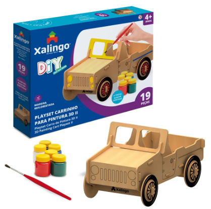 Playset DIY Carrinho para Pintura 3D II - 19 peças