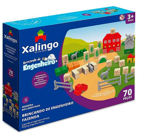 Brincando de Engenheiro na Fazenda 70 pcs