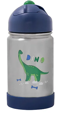 Garrafa Flip Termica Com Alça De Silicone Dino