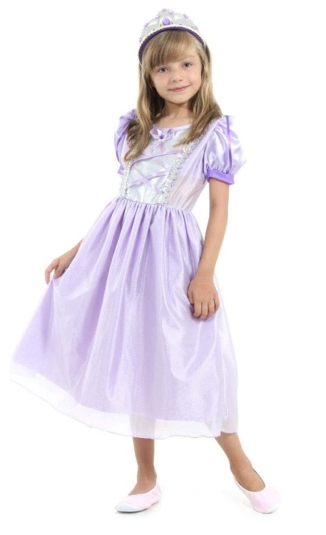 Fantasia Princesa Lilás Standard Infantil - P