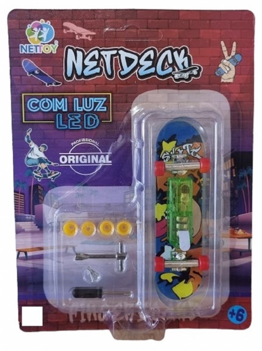Skate de Dedo Profissional com Led Netdeck