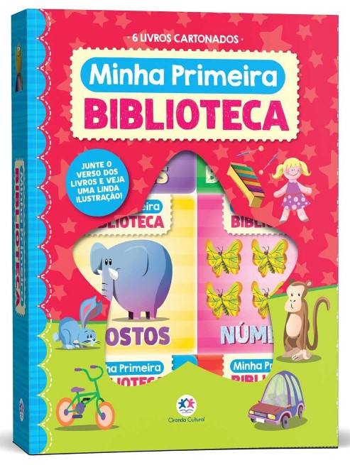 Box 6 Mini Livros - Minha Primeira Biblioteca
