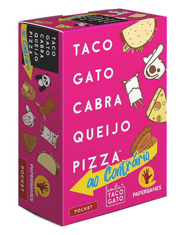 Jogo Taco Gato Cabra Queijo Pizza: ao Contrario