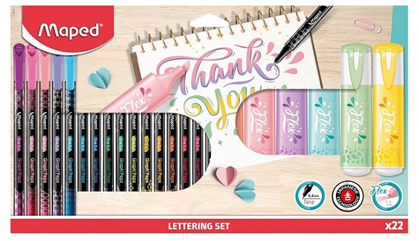 Kit de Lettering - 22 Peças