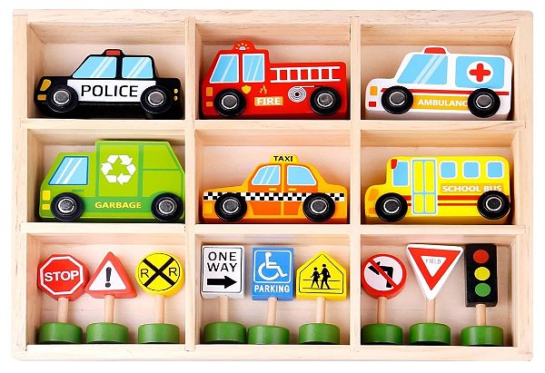 Carrinhos e Placas de Transito