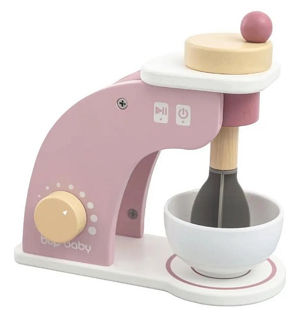 Brinquedo de Madeira Kit Batedeira Rosa