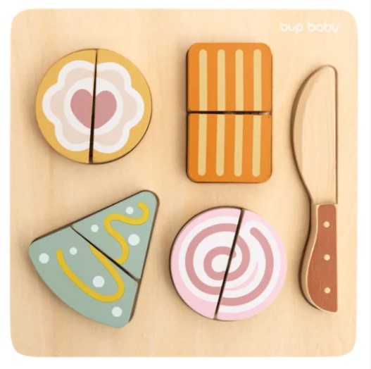 Brinquedo de Madeira Kit Lanchinho com Corte