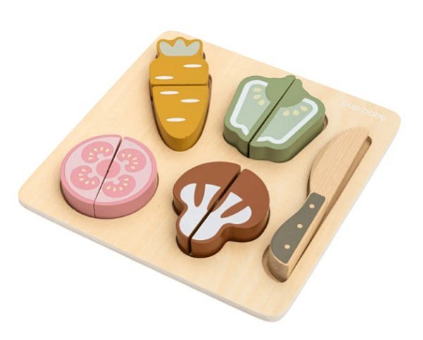 Brinquedo de Madeira Kit de Vegetais com Corte