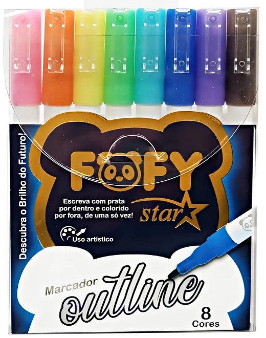 Marcador Outline 8 Cores - FF2000
