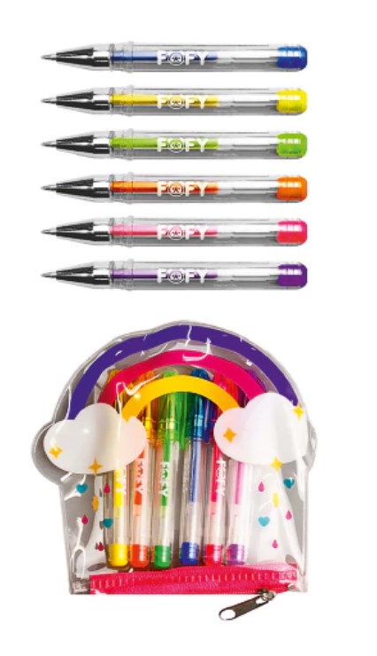 Jogo de Canetas Arco-Iris 6 Cores - FF8039