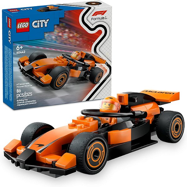 Lego City Piloto de F1 com Carro de Corrida McLaren