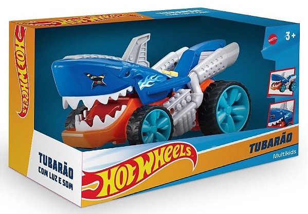 Hot Wheels Carros Tubarão com Luz e Som