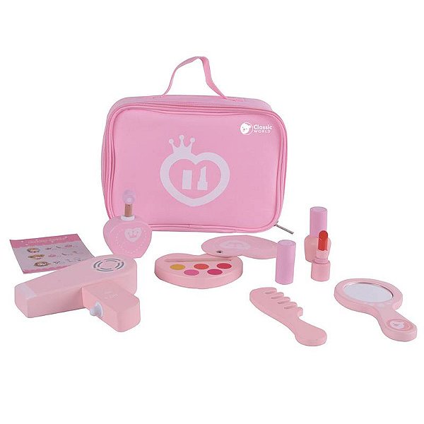 Conjunto de Maquiagem Brinquedo de Madeira