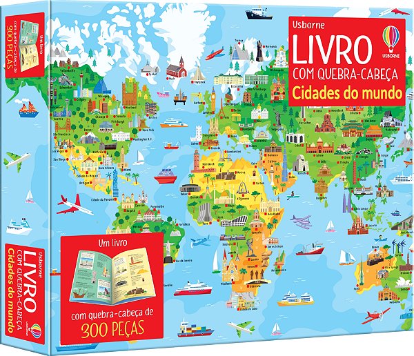 Cidades do Mundo - Livro com Quebra-Cabeça