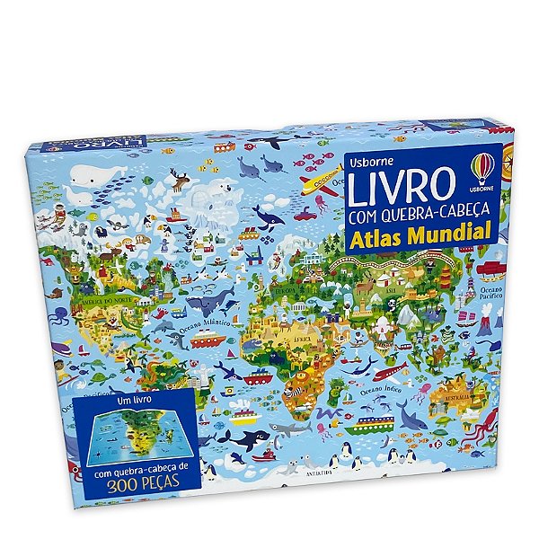 Atlas Mundial - Livro com Quebra-Cabeça