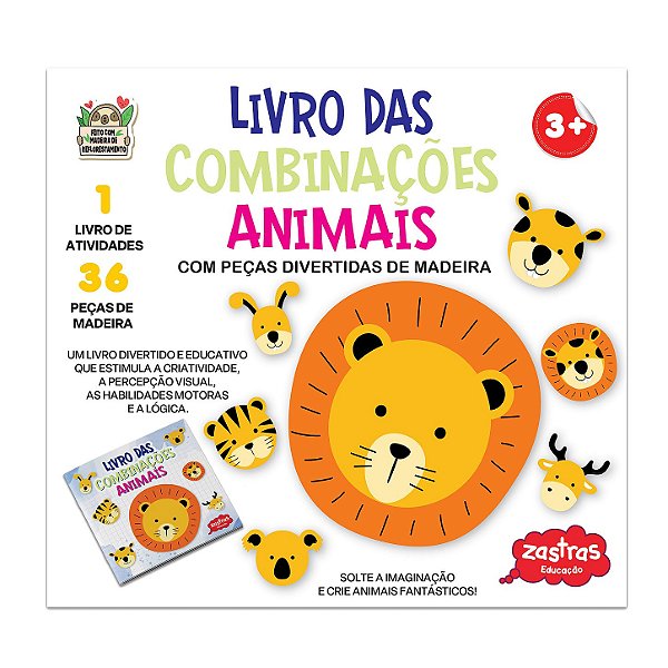 Livro das Combinações Animais com Peças de Madeira