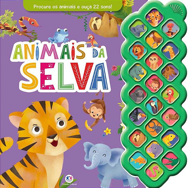 Livro Sonoro - Som animal - Animais da Selva