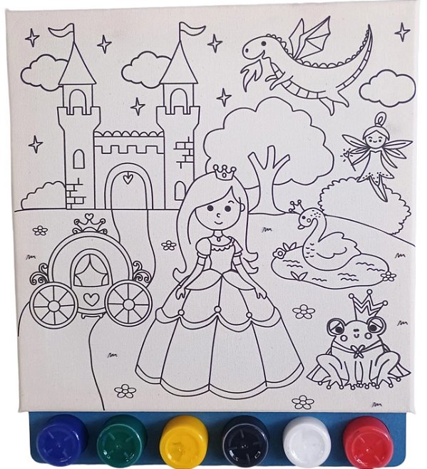 Art Kits Tela Pinta Princesa 25x25 cm