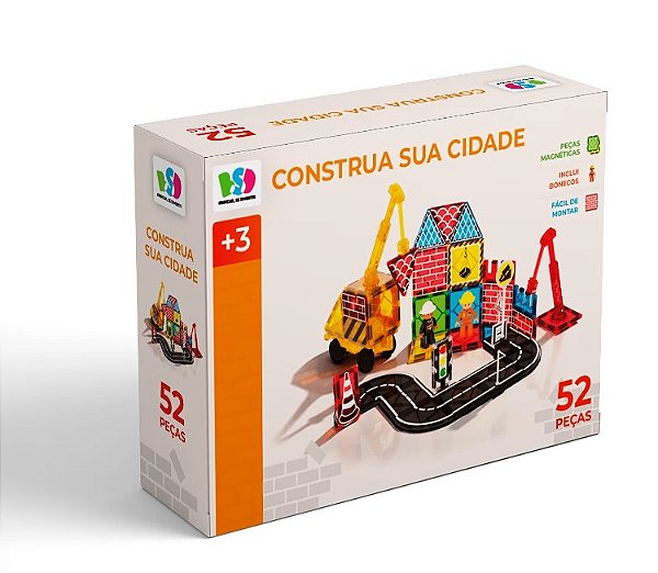 Blocos Magneticos Construcao 52 Pecas