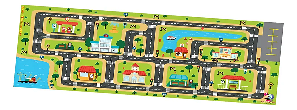 Tapete Pista de Carrinhos Divertida