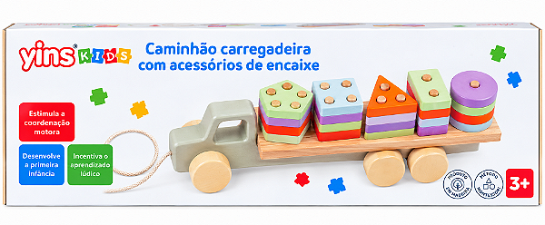 Caminhao Carregadeira C/ Acessórios de Encaixe