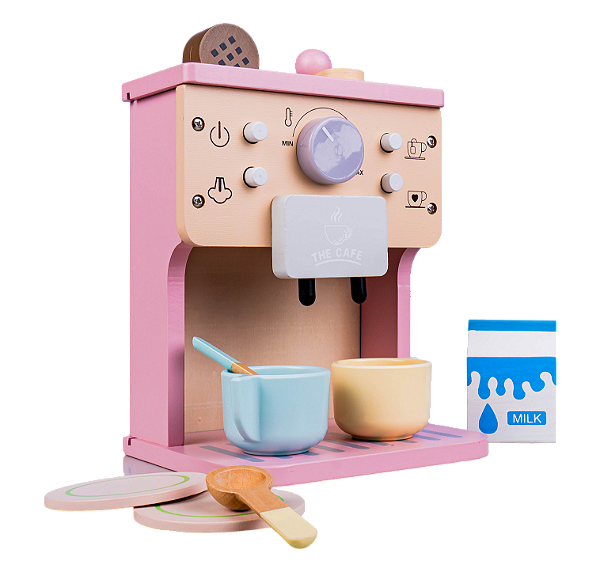 Mini Máquina de Café de Madeira