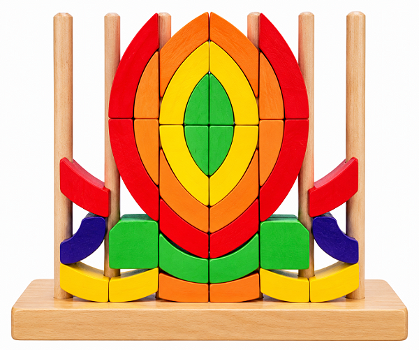Quebra-Cabeça Empilhável Arco Iris 3D