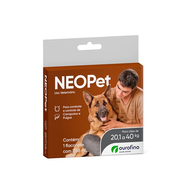 ANTIPULGAS E CARRAPATOS NEOPET 2,68ML PARA CÃES DE 20,1 A 40KG