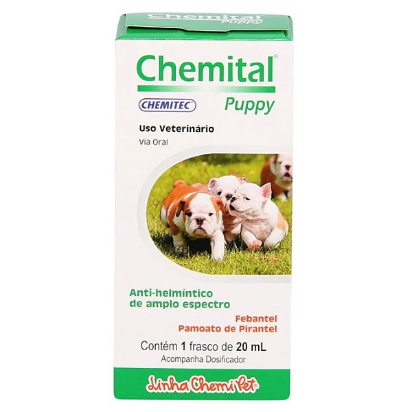 VERMÍFUGO CHEMITAL PUPPY PARA CÃES 20ML